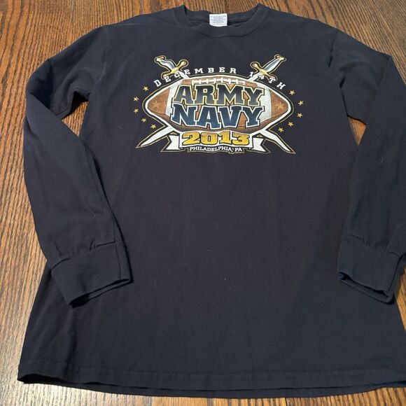 Army Navy 2013 Football Game Front Back Graphic Long Sleeve T Shirt MENS S Black - Picture 8 of 13